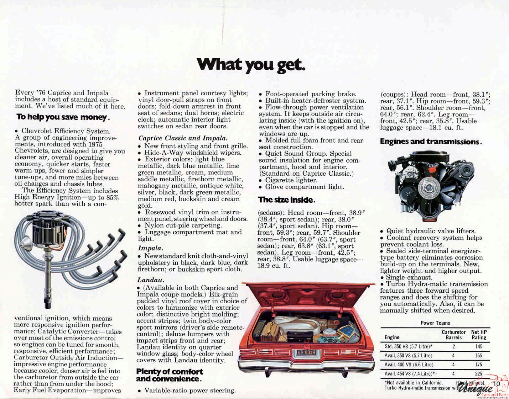 1976 Chevrolet Brochure Page 2